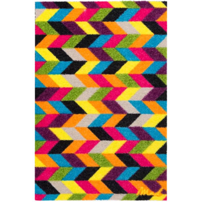 Calvillo Non-Slip Striped Indoor / Outdoor Doormat