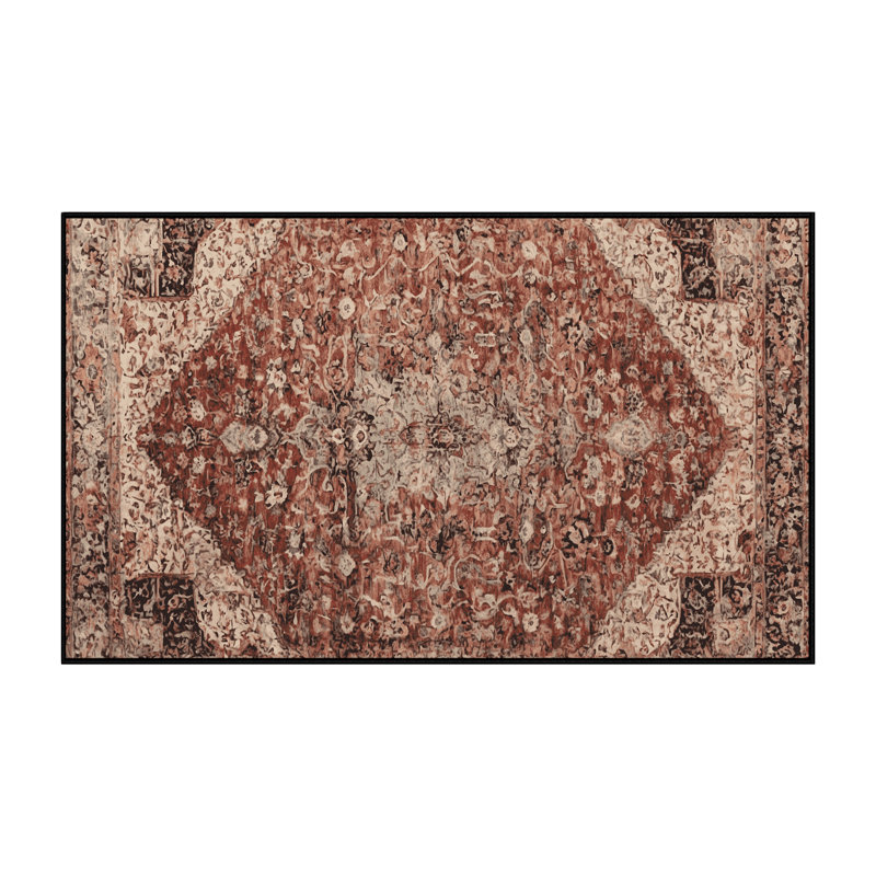 Tapis brun soyeux et moelleux, Rectangle 7 pi x 9 pi