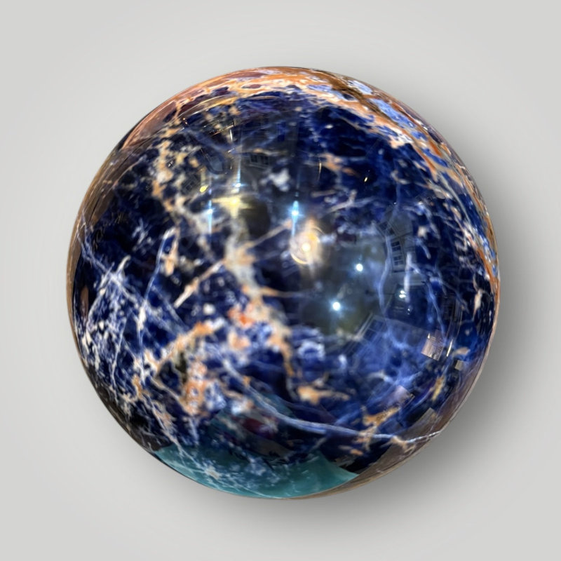 Sphalite bleu foncé sur piédestal