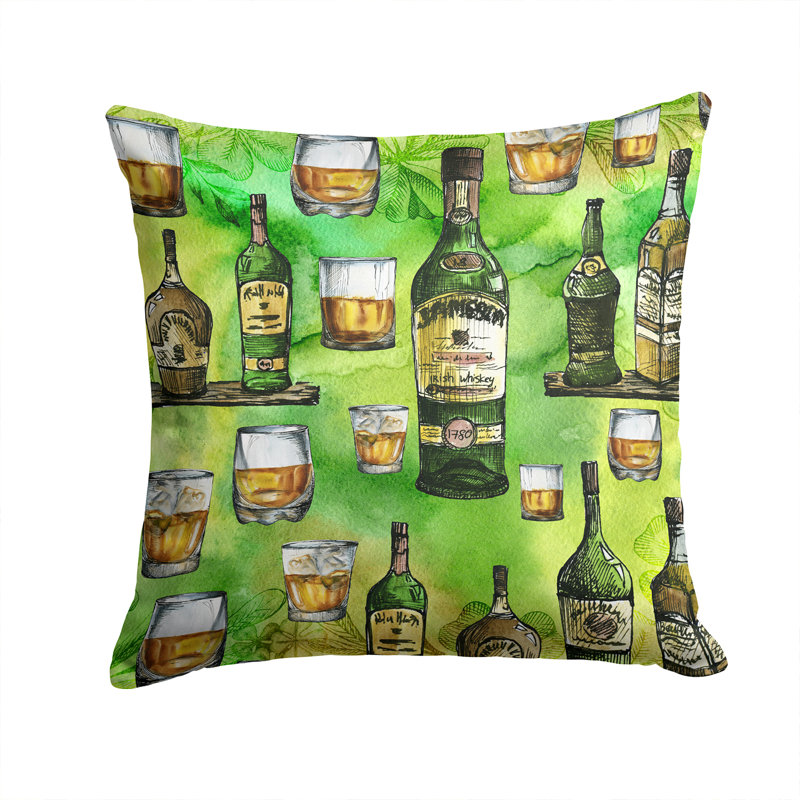 Coussin décoratif intérieur/extérieur whiskey, 14 po x 14 po