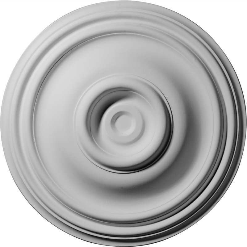 Primed Gray Composite Traditional Ceiling Medallion 14.75"