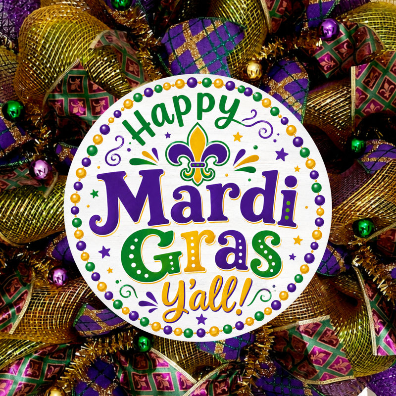 Couronne Happy Mardi Gras Y'all