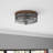 2-Light Farmhouse Hammer Glass Flush Ceiling Light