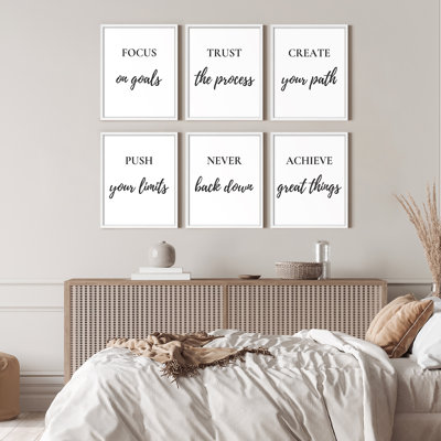 Motivation, art mural encadré, impression sur toile