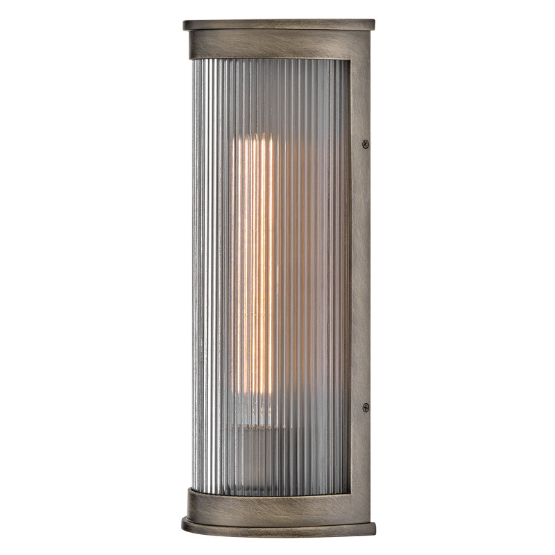 Hinkley Bluffton Medium Wall Mount Lantern, Down, 17" Height, Burnished Bronze