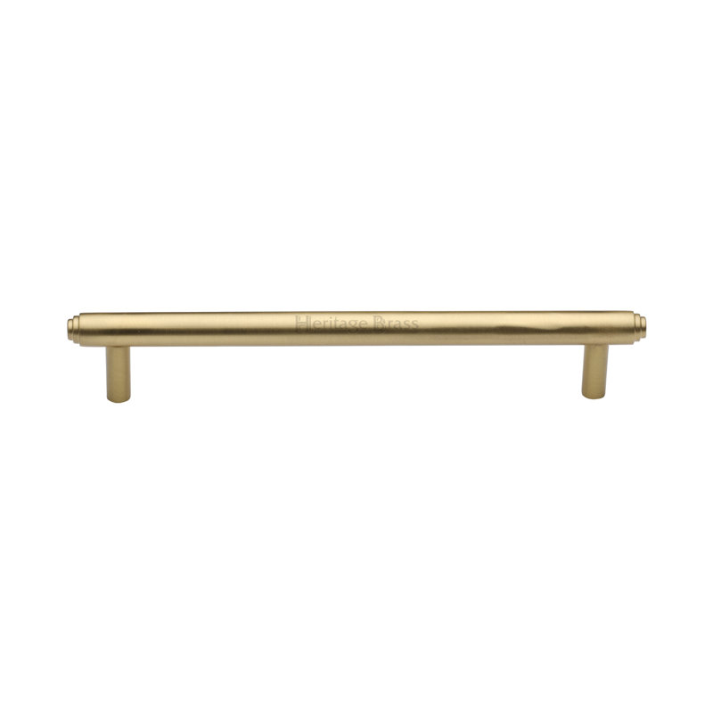 Heritage Brass Heritage Cabinet Pull Stepped Design, Satin Brass, 16cm H x 11cm W x 19.2cm D