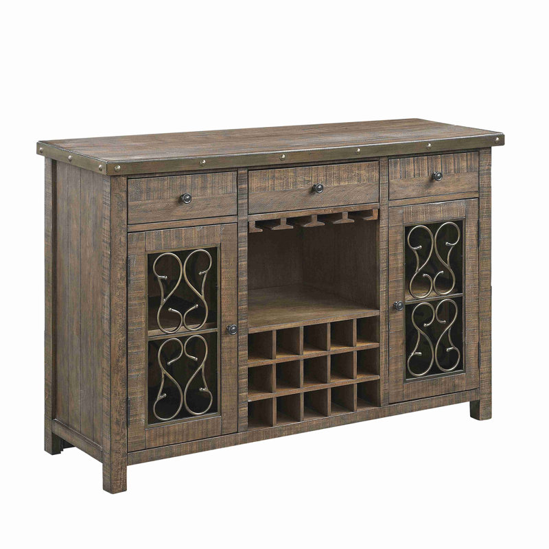 Server With Cup Holder & Wine Rack