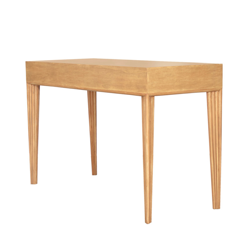 Barcelona Solid Wood Writing Desk, Natural