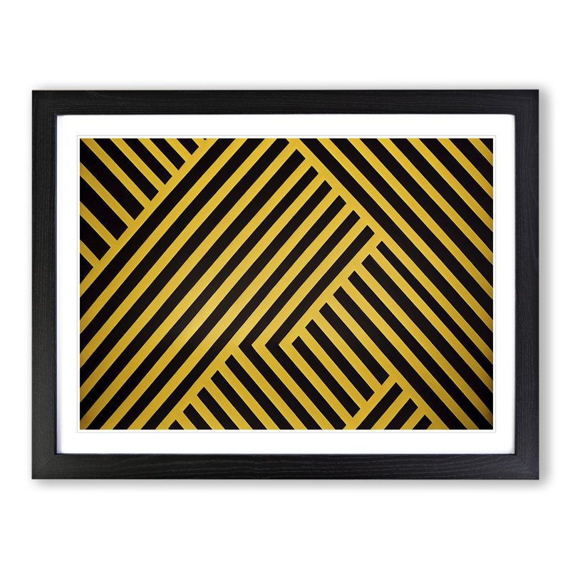 Inspiring Modern - Single Picture Frame Print, Black, 46cm H x 64cm W x 2cm D