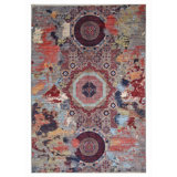 Hand Knotted Wool Area Rug in Gray
