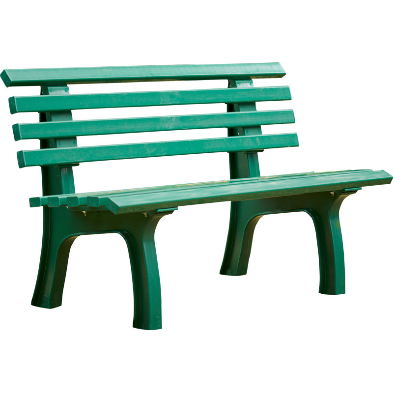 Banc de jardin 2 places en PVC résistant aux intempéries, vert