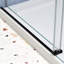 Porte de douche coulissante avec fonction imperméable - verre trempé 5/16 po, noir mat, 56-60 po x 74 po, noir 56-60 po x 74 po, conception à fuites