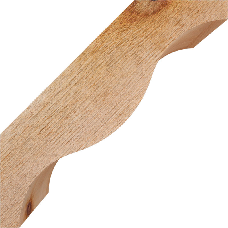 Attelle pour genoux rugueuse Funston, l 4 po x P 10 po x H 10 po, cèdre rouge de l'Ouest, Cèdre rouge, Brute