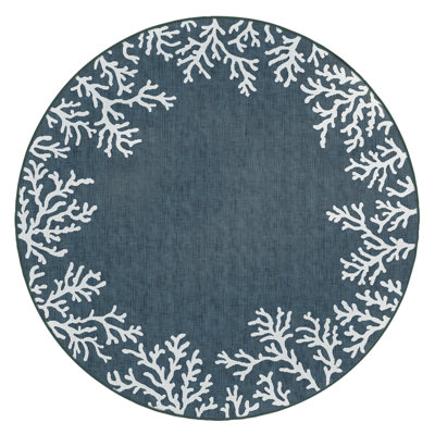 Tapis bleu marine intérieur / extérieur Mance