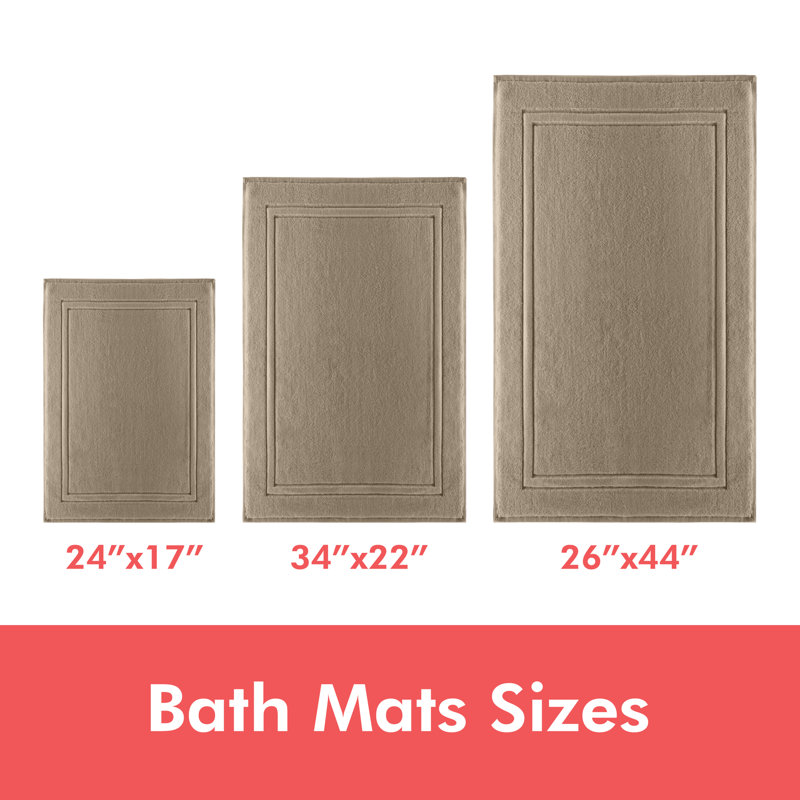 Tapis de bain 100% coton Patonai, Beige, 26"