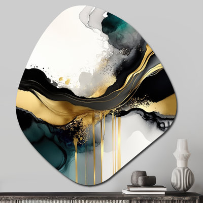 Breithaup - Abstract Marble Nebula Shape Metal Wall Sculpture