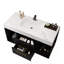 Meuble-lavabo mural 39,4 po avec lavabo en céramique, meuble-lavabo flottant, armoire de rangement murale avec 2 tiroirs et 2 espaces de rangement-1467145302