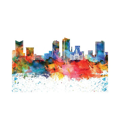 Fort Worth Skyline by WallDecorAddict - Wrapped Canvas Painting