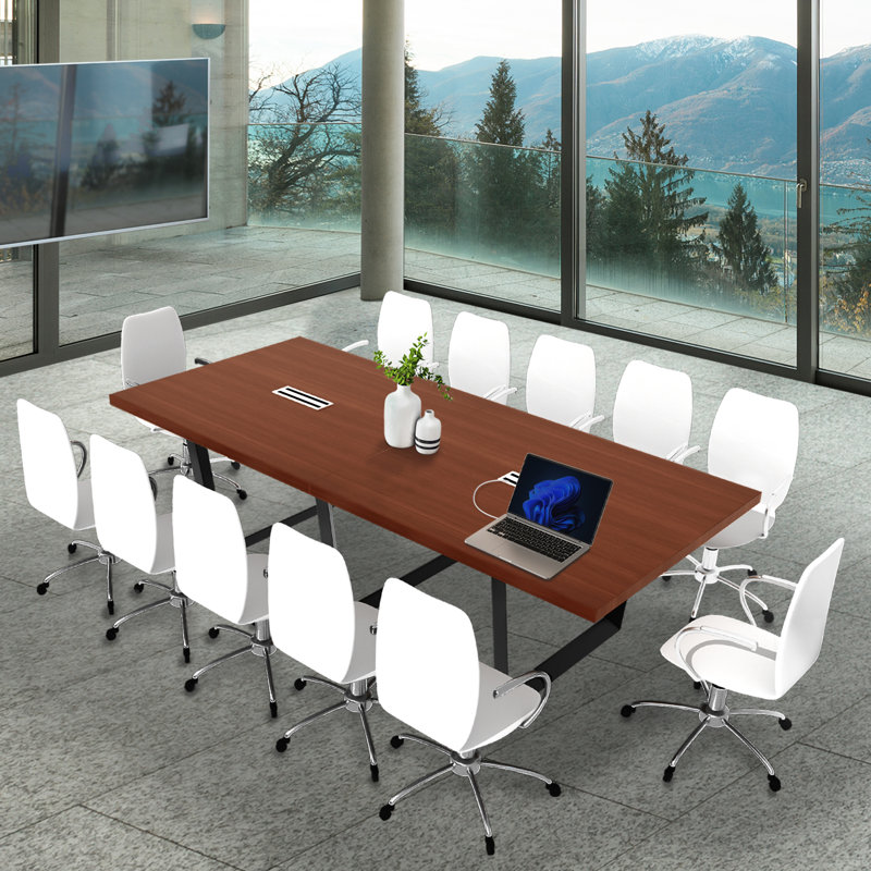 Rectangular Conference Table, H 30 po x L 120 po x l 47 po, Acajou