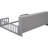 Full Floor Bed With Shelves & Bookcase - Grey, Modern And Functional Bedroom Essential Grey Guardrails Stable Sleeping Option-312471338-312471340