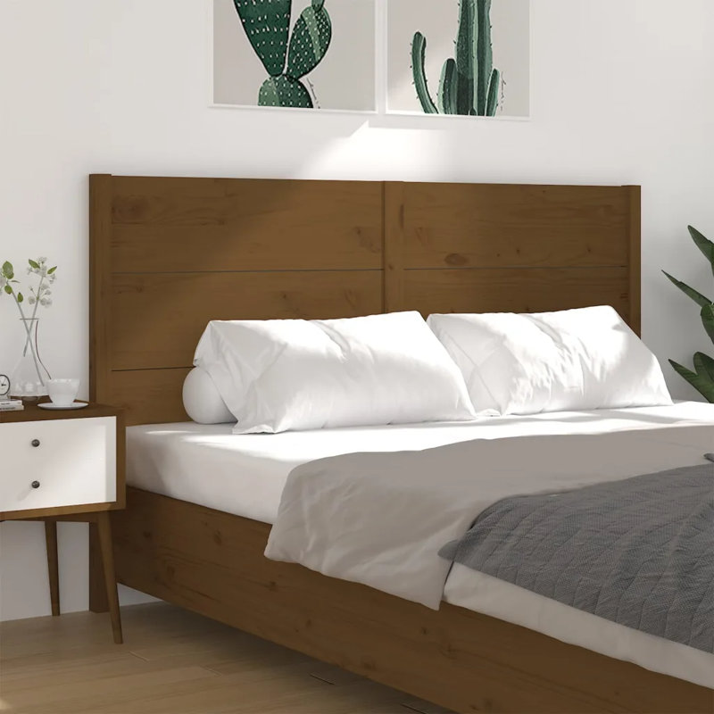 Manseau Solid Wood Headboard, Double (4'2), Honey Brown