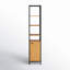 Hans Narrow Wood and Iron 84"Hx 17"W Etagere Bookcase