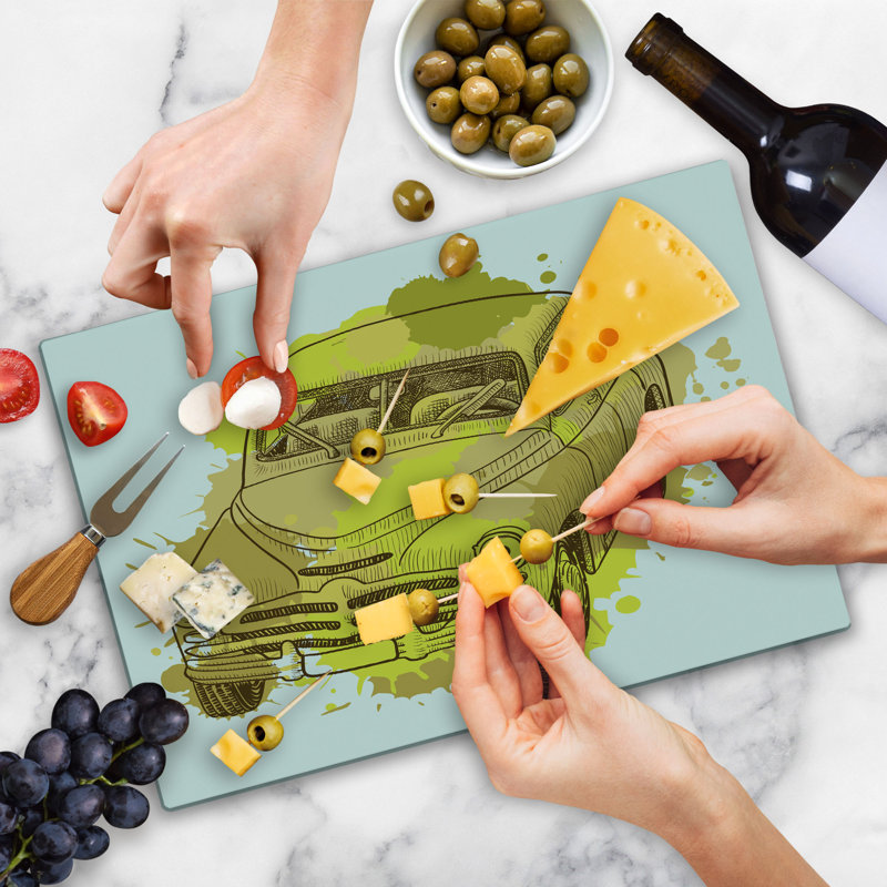 Planche à découper rétro Ambesonne