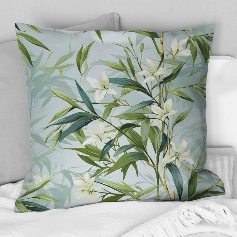 Coussin décoratif en polyester Tropical Zen Bamboo I, H 18 po x l 18 po