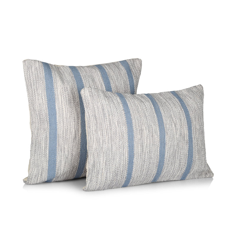 Chancey Striped Cushion Cover, Blue/Grey