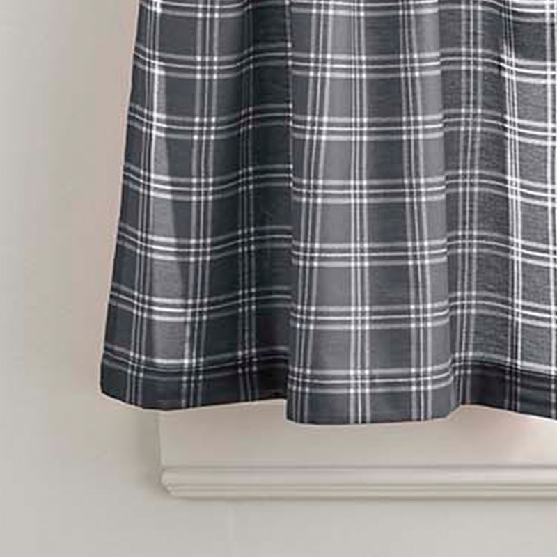 Arde Plaid Tailored Cafe Curtain