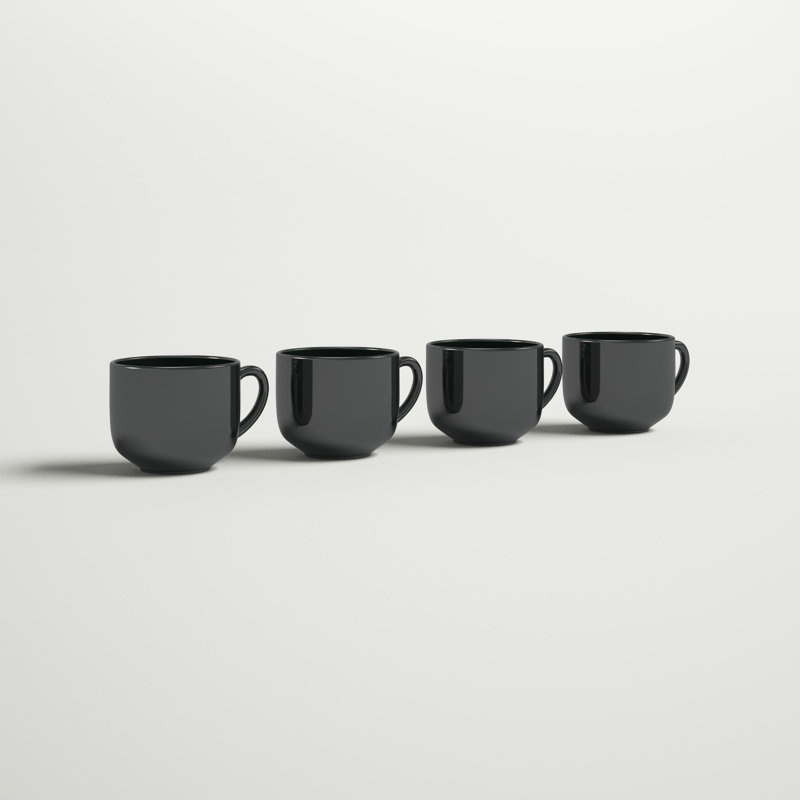 Ensemble de 4 tasses à café Plainfield, Noir