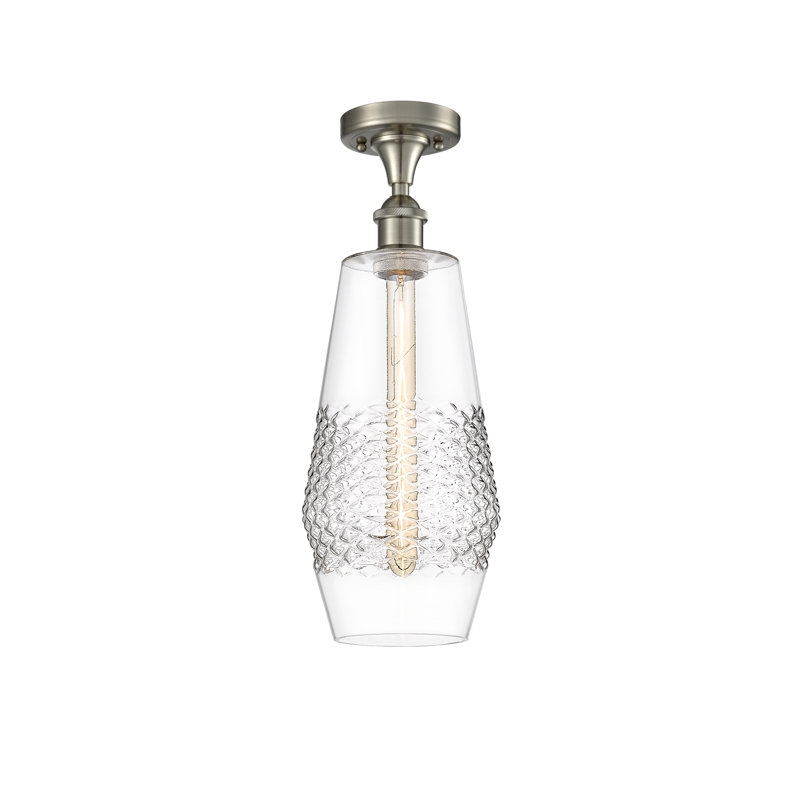 Plafonnier semi-encastré 1 lumière Molly, Fumé, Ampoule non incluse