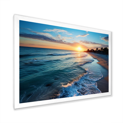 Tranquil Shores Sunset Beach Horizon I - art mural plage