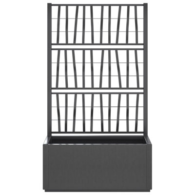 Hisashi Rectangular Planter with Integrated Trellis