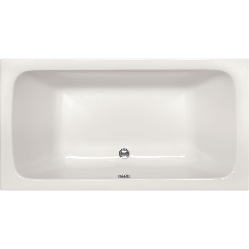 Kira 72'' L Soaking Bathtub, White, Satin Chrome