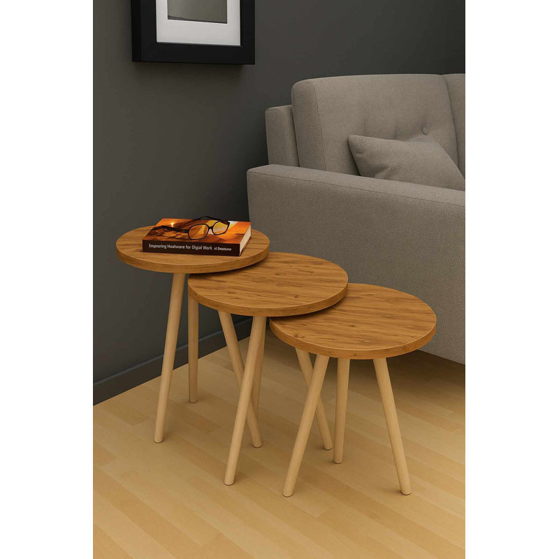 Table gigogne (3 pièces), Pine
