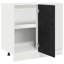 Vidaxl Kitchen Corner Base Cabinet Riga Black Oak 86 X 46 X 81.5 Cm