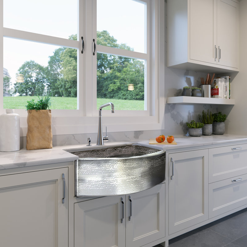 33 Inch Hammered Farmhouse Stainless Steel Sink