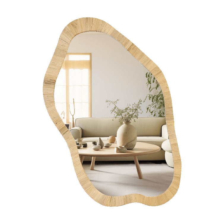 Arold Boho Irregular Wall Mirror,Modern Cloud Mirror Decor for Bedroom, Living room, Bathroom