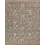 Persia Oriental Area Rug in Silver/Muted Teal/Dusty Lavender/Cream
