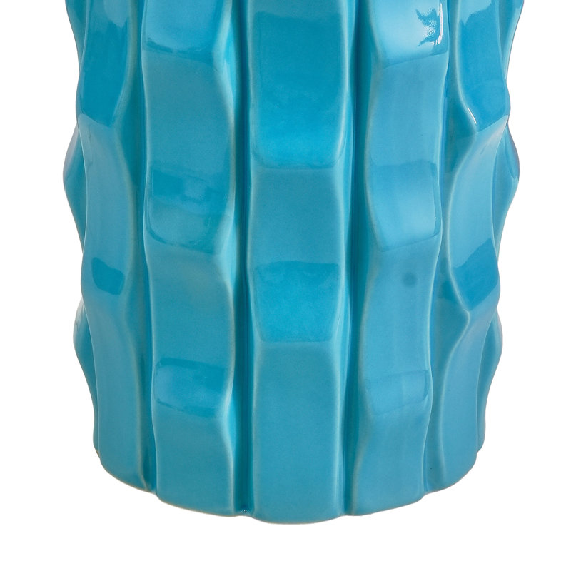 23.8"modern Ceramic Double Lamp,blue Coast Decoration Living Room Entrance Office