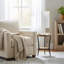 Lighting, 20 po, lampe de table, marbre blanc, abat-jour ivoire / crème, contemporain