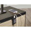 Table de chevet Touete Folu, port USB, 3 tiroirs avec boutons chromés-2109361639