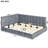 Full Size Upholstered Daybed/ In Gray Velvet, Mid-Century Modern Style, Wood Frame With Reinforced Slat Support Velvet Size Bed, Gracefulness, Slats For Home Comfort And Functionality