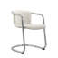 Chaise rembourrée Higbee avec structure chromée 
