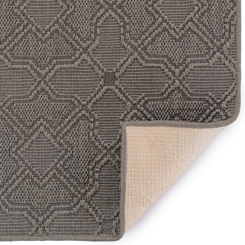 Anjanae Jute/Sisal Geometric Indoor Rug, Rectangle 10' x 14'
