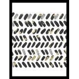 Ridge Chain Wide Black/Gold 2 Painting by Studio NYC Design