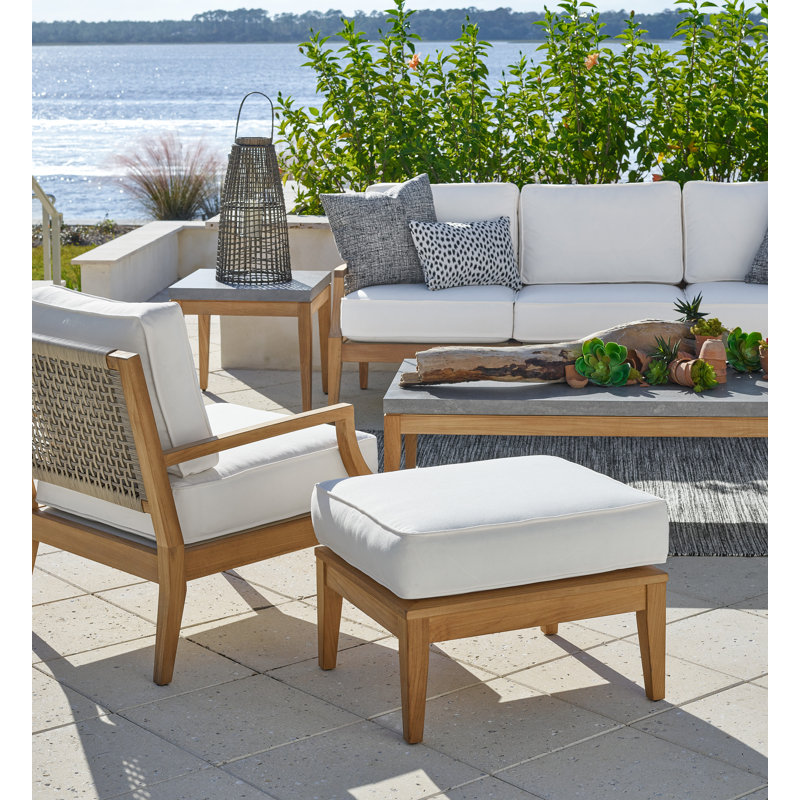 Chesapeake Outdoor Teak Ottoman