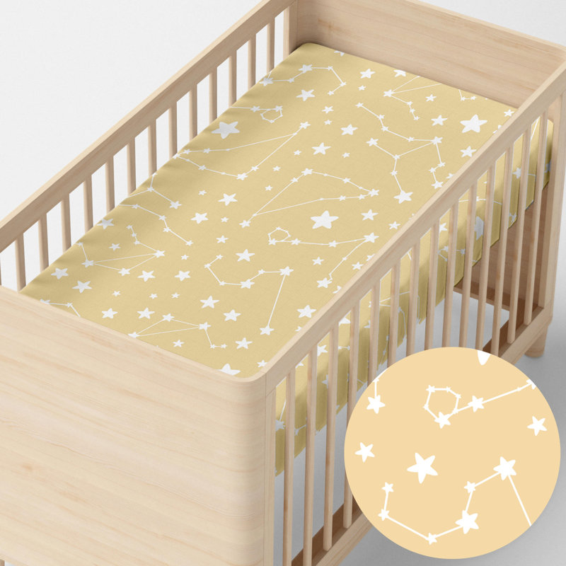 Carnahan 100% Cotton - Piece Standard Cot Fitted Sheet, 70cm W x 140cm L