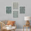 Motif botanique abstrait bleu sarcelle et gris, art moderne pour la chambre à coucher-97770216-97770217